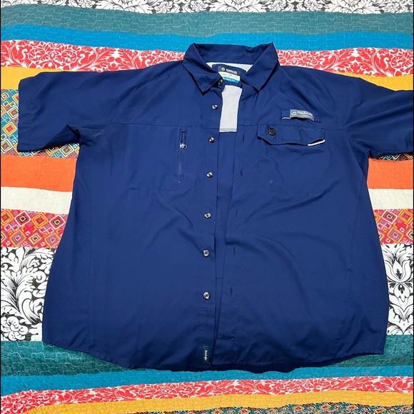 Magellan Outdoors Shirts Navy Blue Magellan Fishing Shirt Poshmark